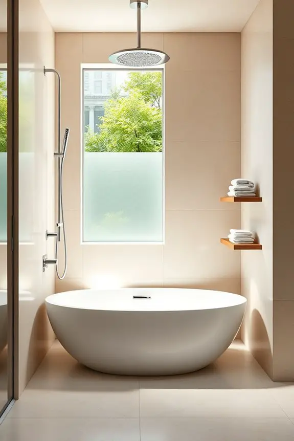 chic functional shower organization