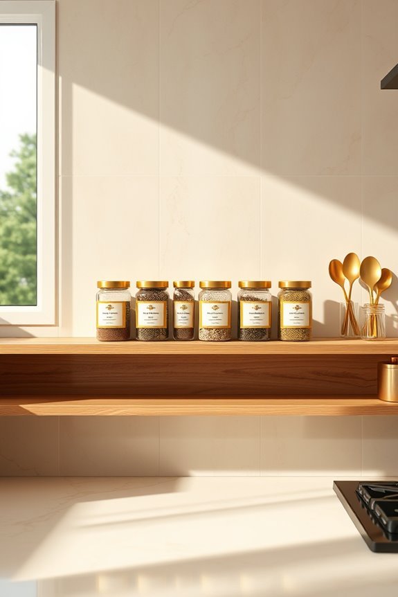 chic gold and beige storage