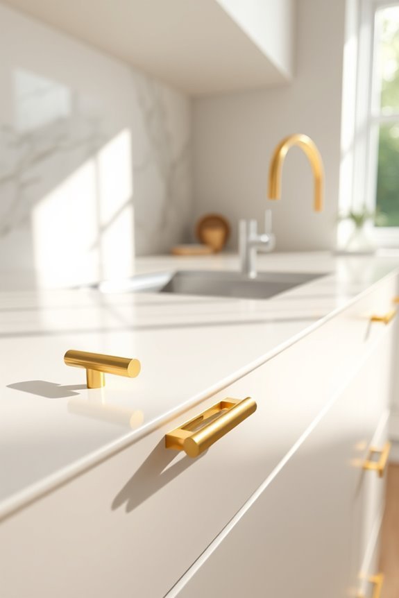 chic gold cabinet hardware