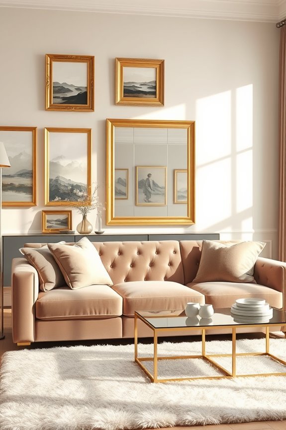 chic gold frames elevate decor
