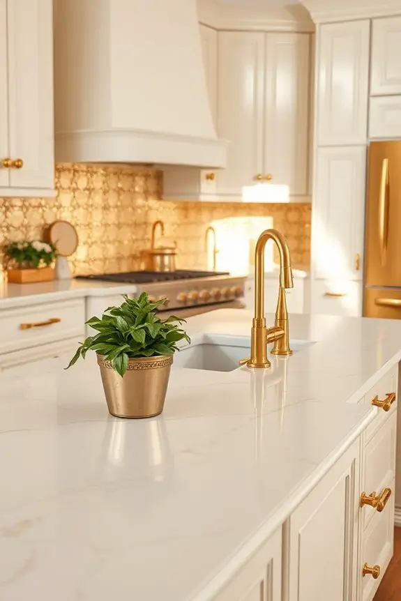 chic gold hardware accents