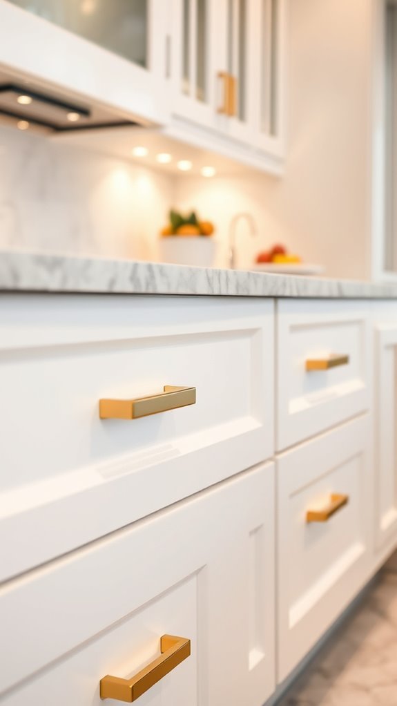 chic gold hardware contrast