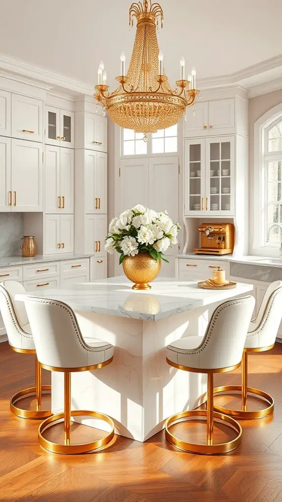 chic gold kitchen retreats