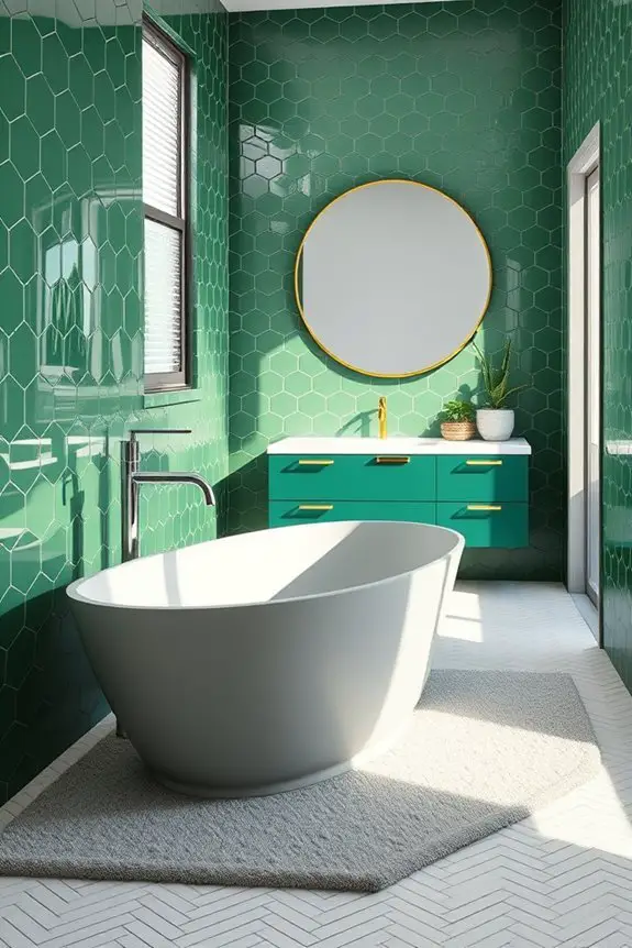 chic green tile designs