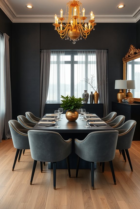 chic grey and gold elegance