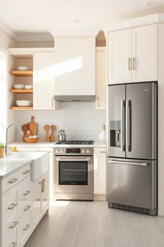 chic grey appliances enhance kitchen