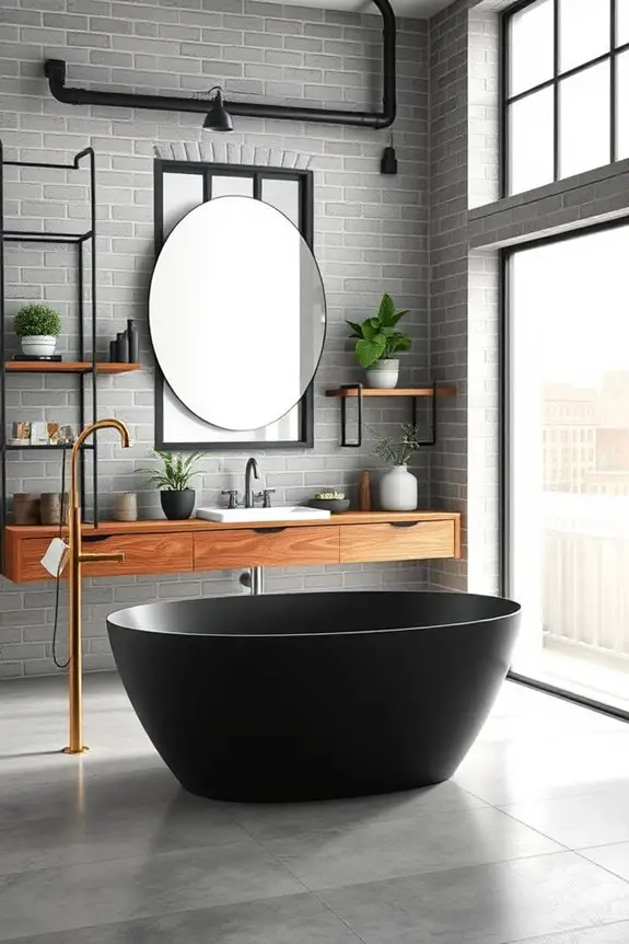 chic industrial bathroom design