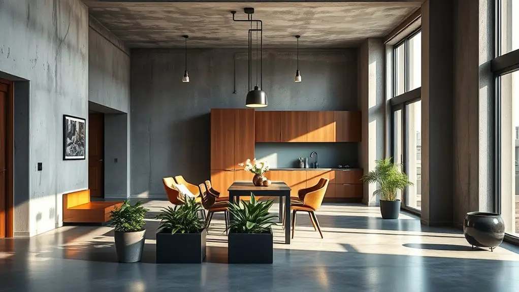 chic industrial concrete apartments