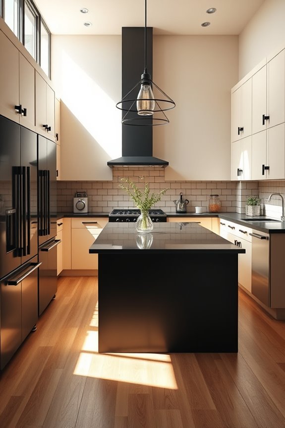 chic industrial kitchen design