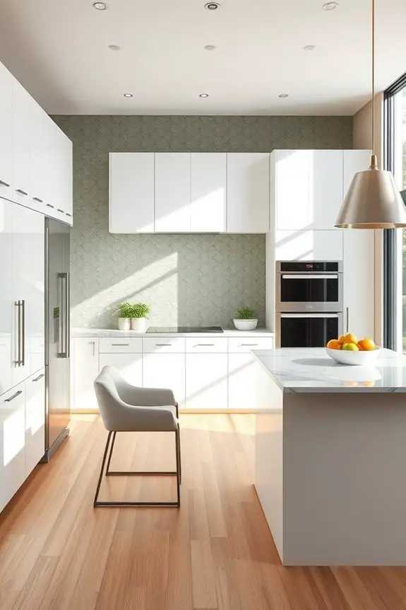 chic kitchen accent walls