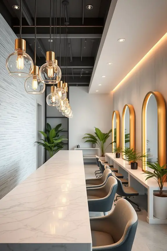 chic lighting enhances ambiance