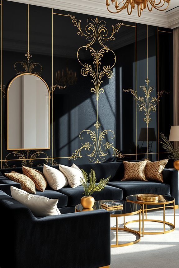 chic metallic black elegance