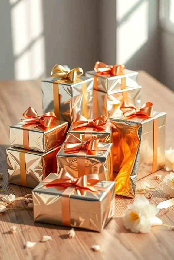 chic metallic decorative storage