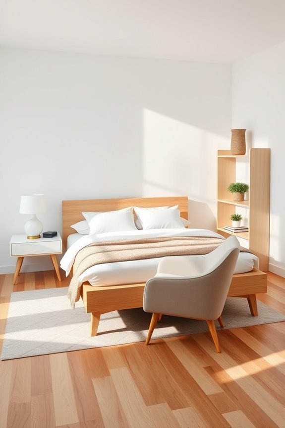 chic mid century modern bedroom