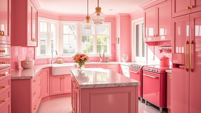chic pink kitchen designs