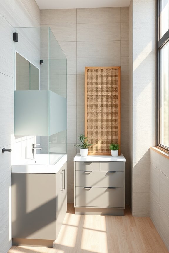chic privacy solutions for bathrooms