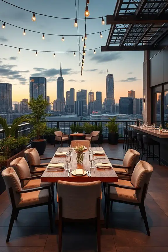 chic rooftop dining experience