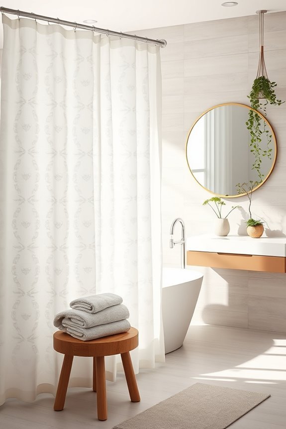 chic shower curtain transformation