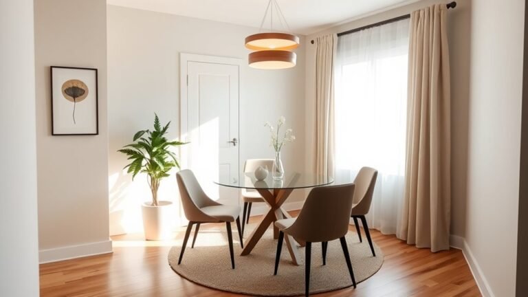 chic small space dining