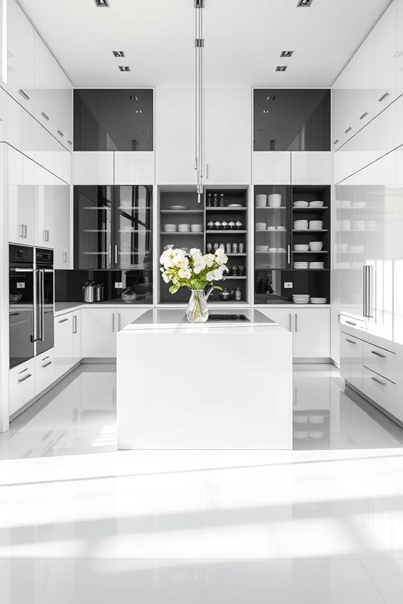chic solid white flooring