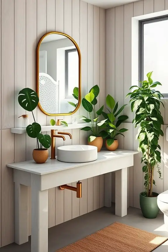 chic succulent bathroom decor