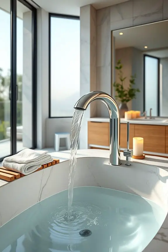 chic waterfall faucet elegance