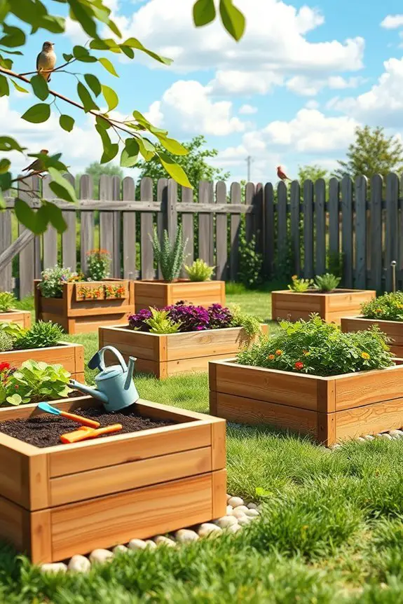child friendly gardening raised beds