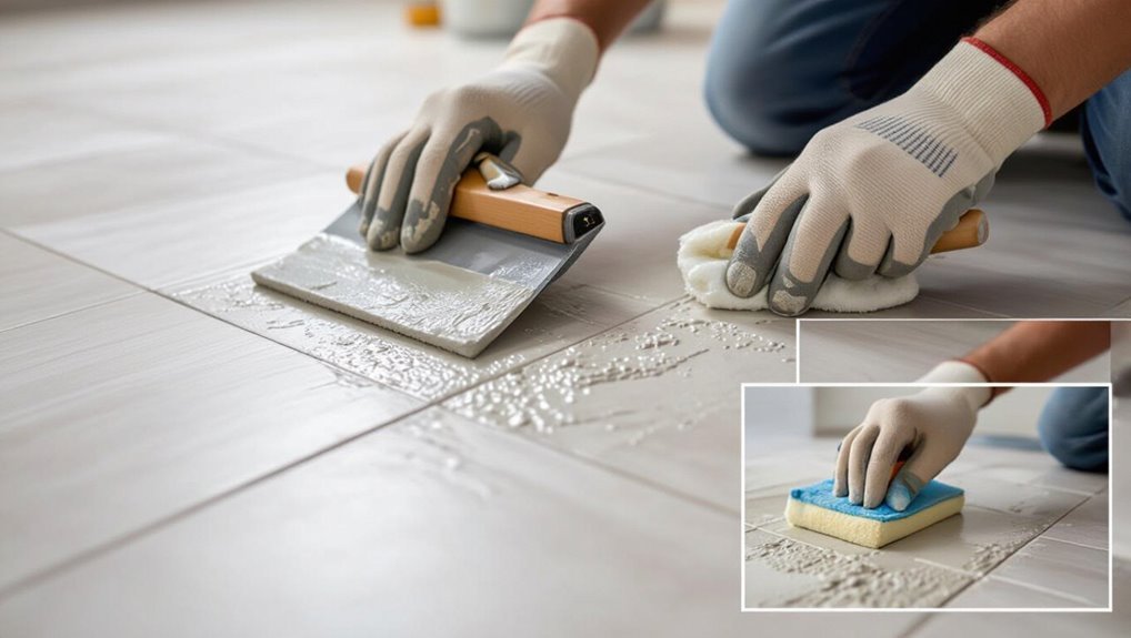 choose mix apply grout