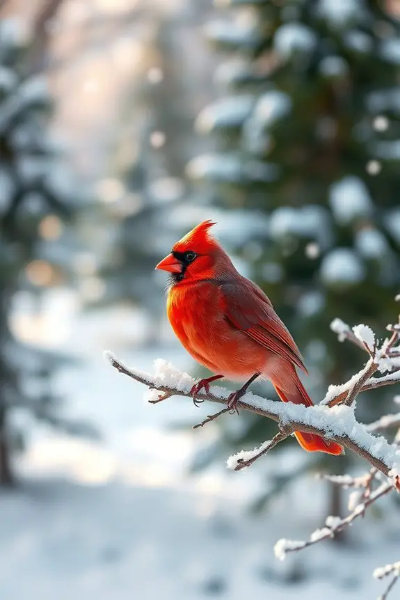 christmas cardinal decor prints