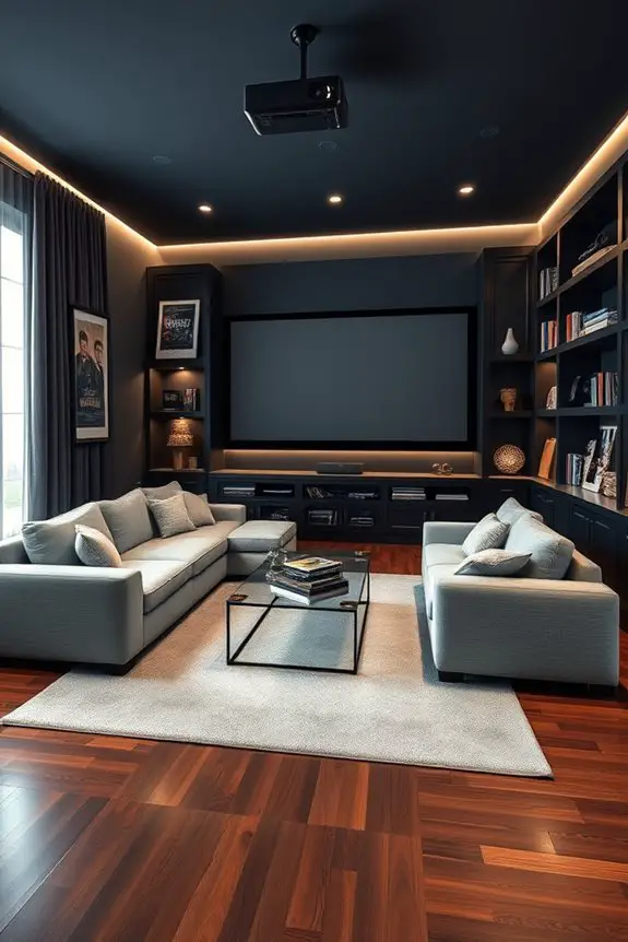 cinematic themed movie room design