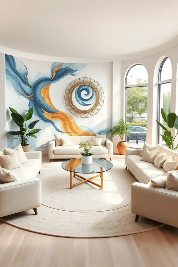 circular artistic wall d cor