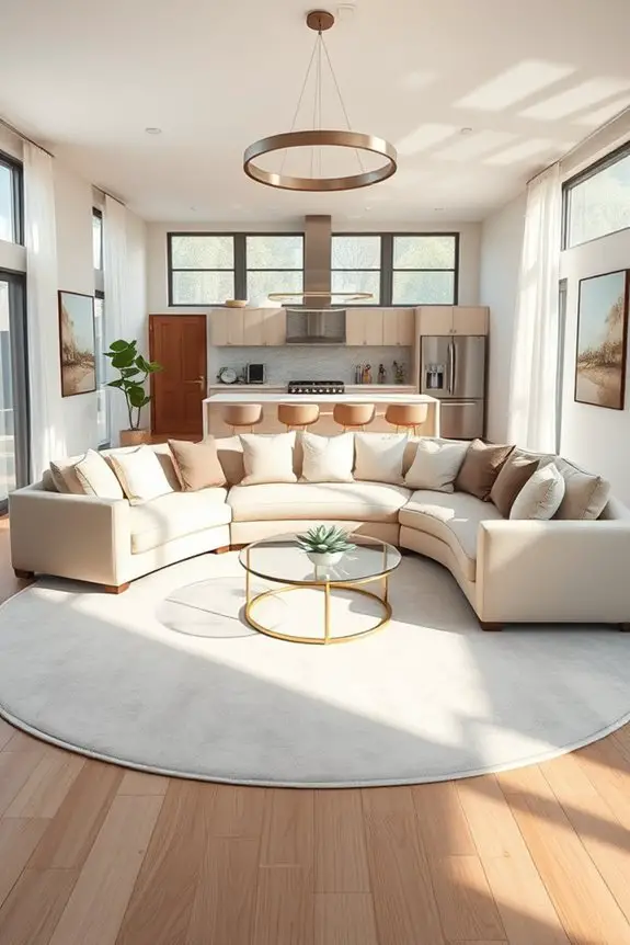 circular design enhances flow