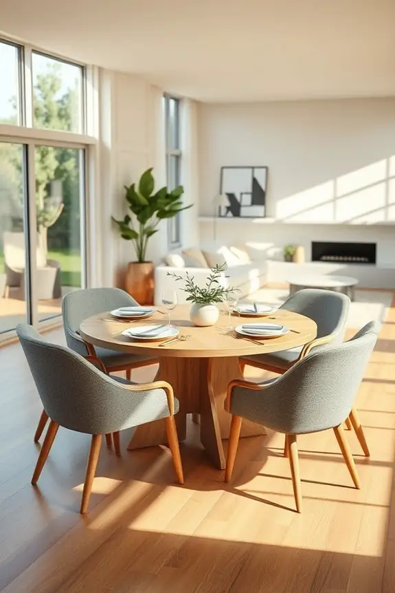 circular dining area design