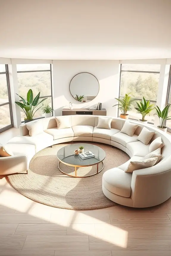 circular living room design