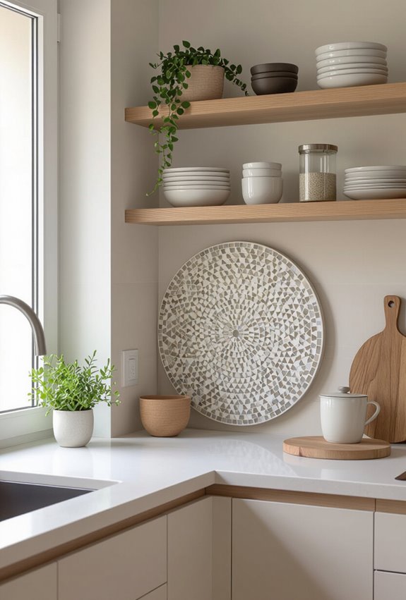 circular mosaic focal accents