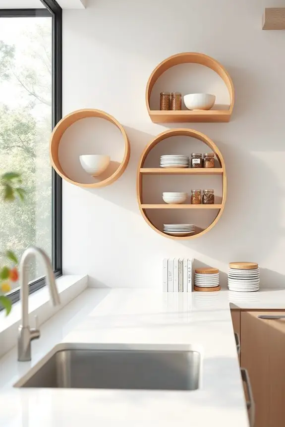 circular open shelving style