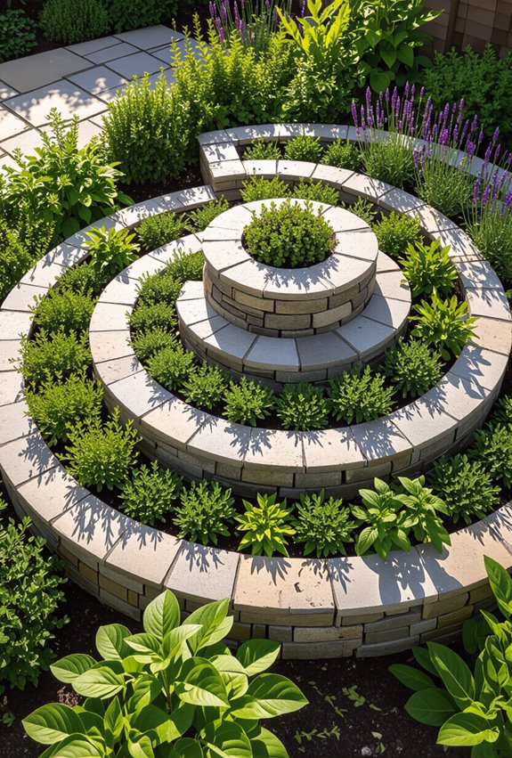 circular raised herb spiral