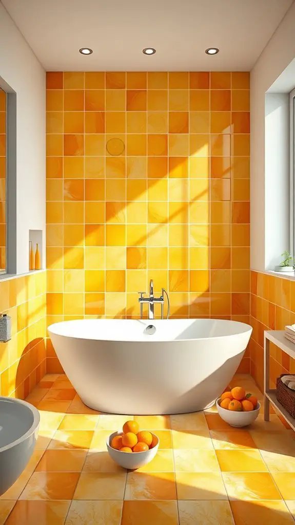 citrus colors energize washroom