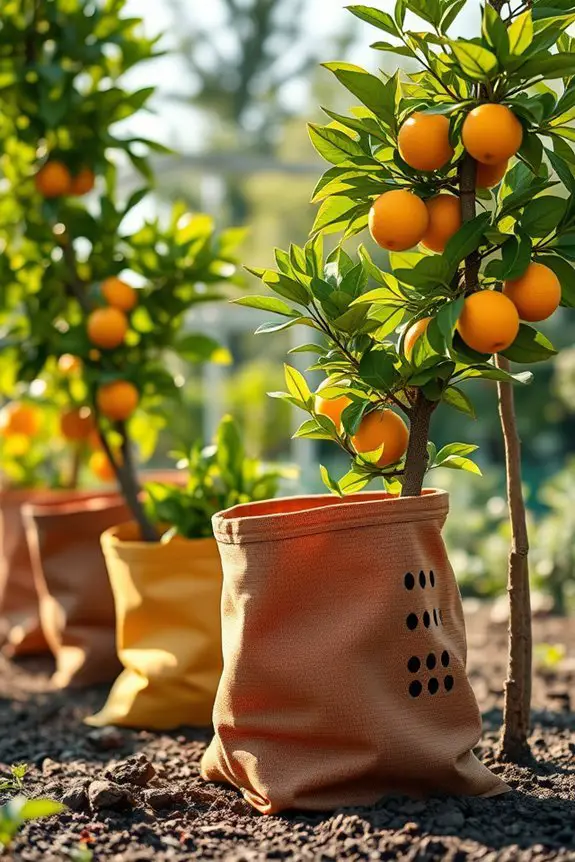 citrus trees thrive in grow bags