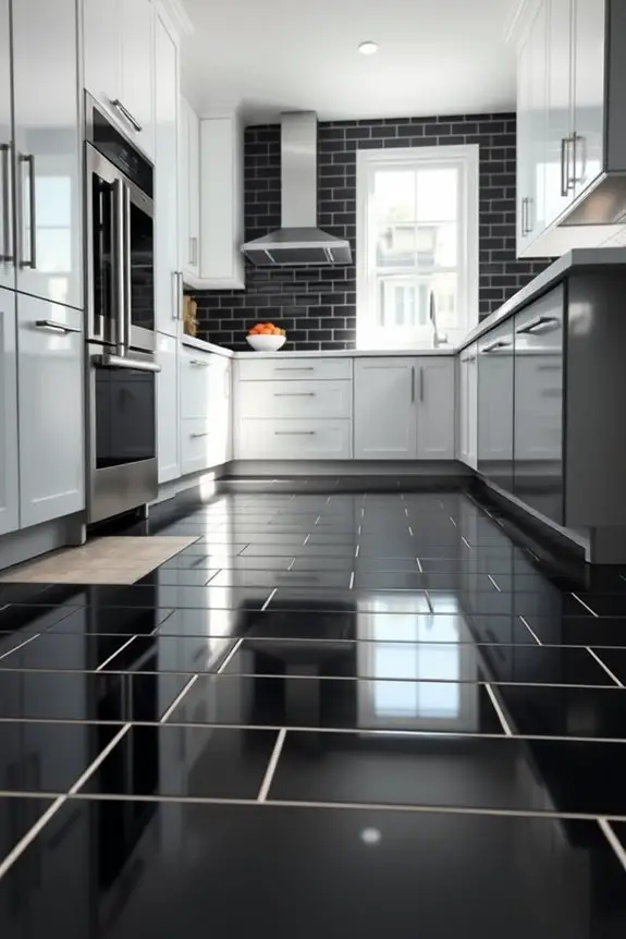 classic black tile elegance
