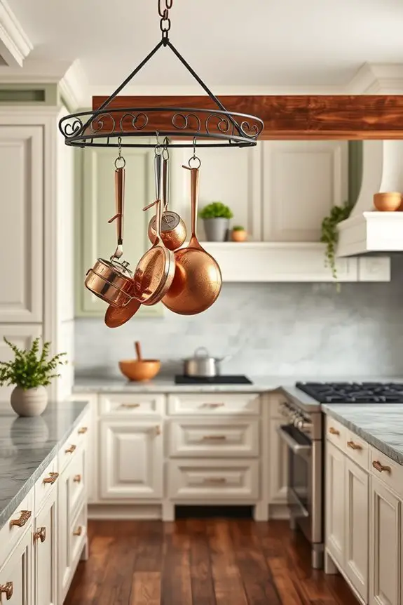 classic kitchen pot rack