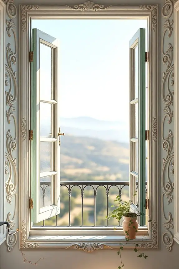 classic vintage window frames