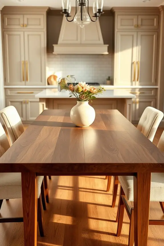 classic walnut dining elegance