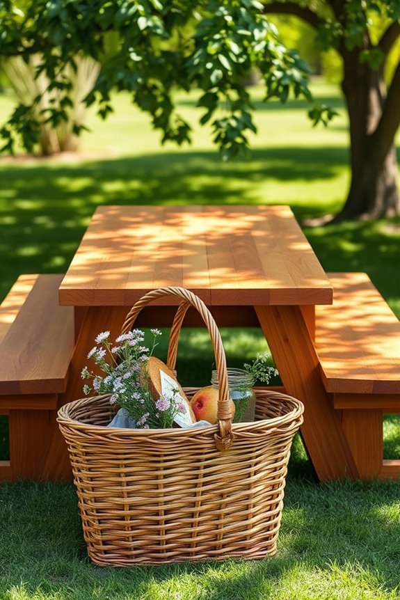 classic wooden picnic charm