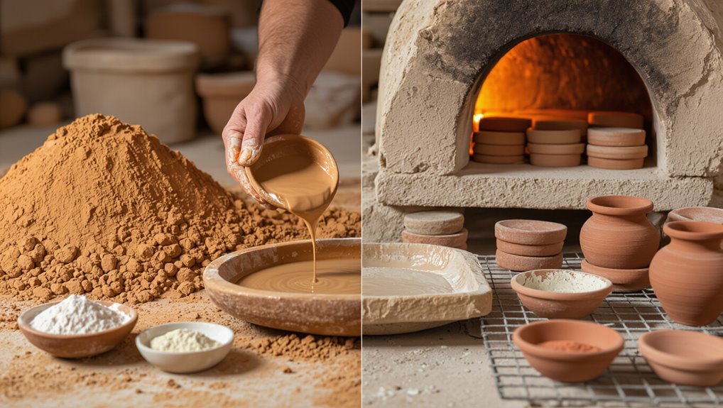 clay types and firing temperatures