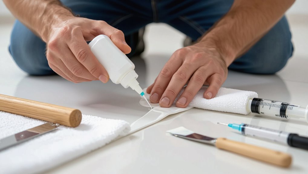 clean apply press cure