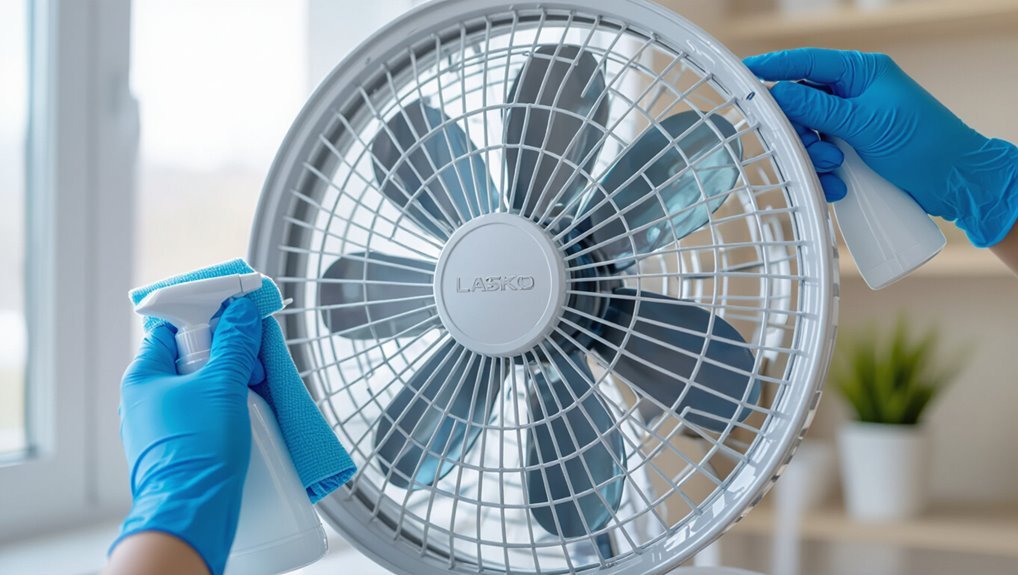 clean blades thoroughly and gently
