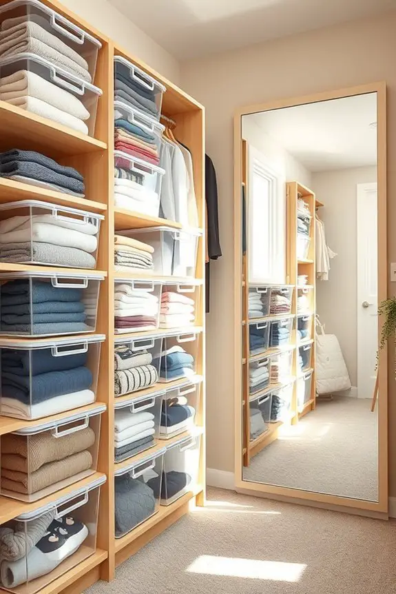 clear bins enhance organization