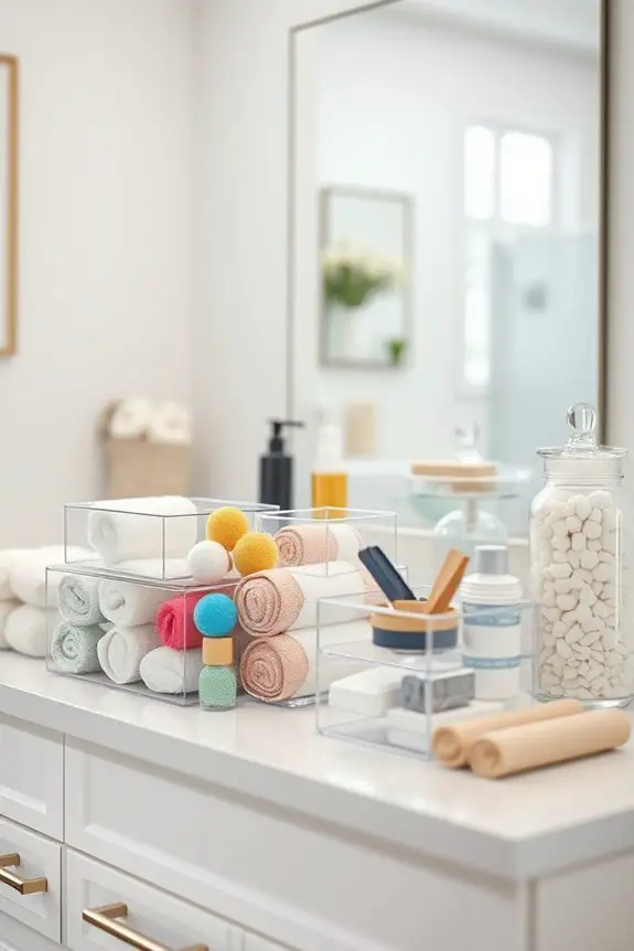 clear containers enhance organization