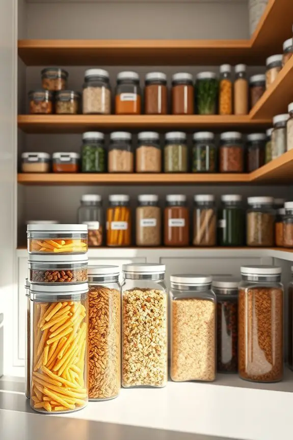 clear containers enhance organization